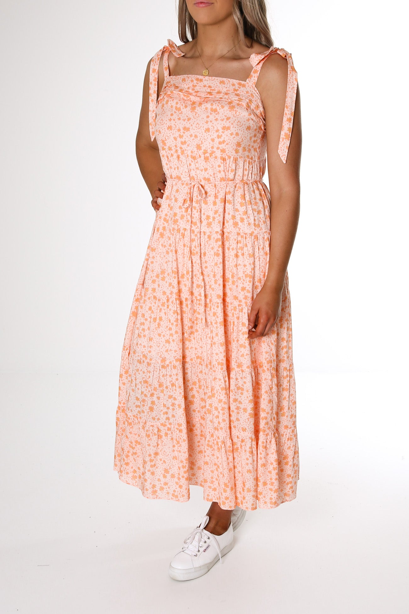 Holly Midi Dress Orange