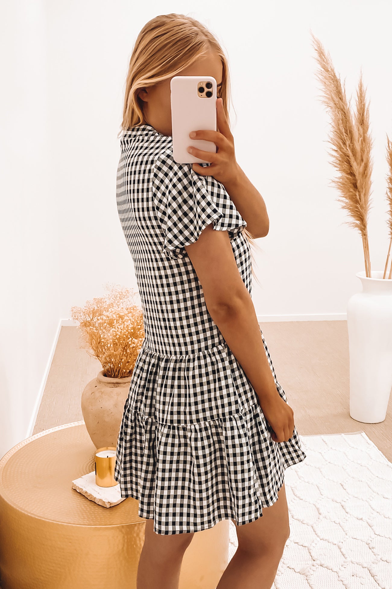 Huxley Mini Dress Black Gingham