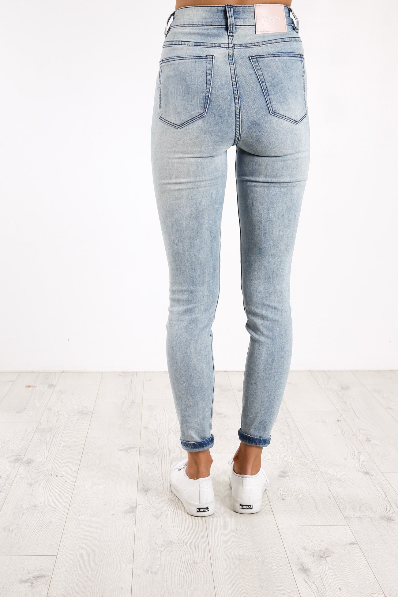 JJ High Skinny Jean Slashed Blue