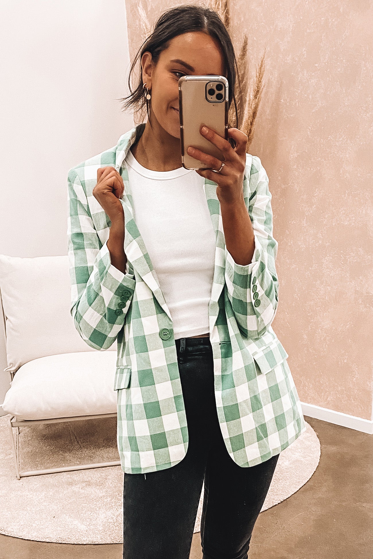 Jasper Check Blazer Green