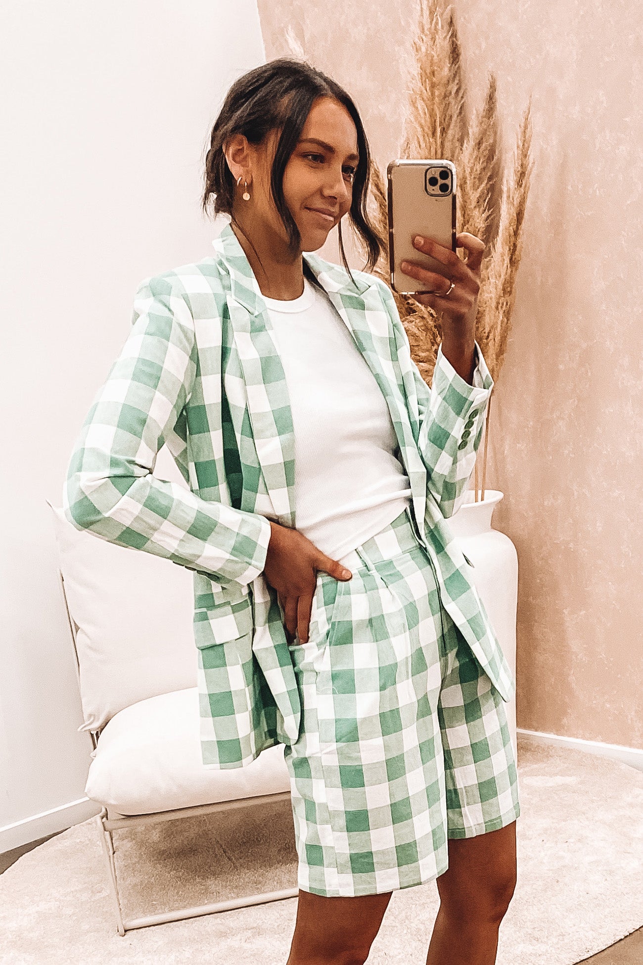 Jasper Check Blazer Green