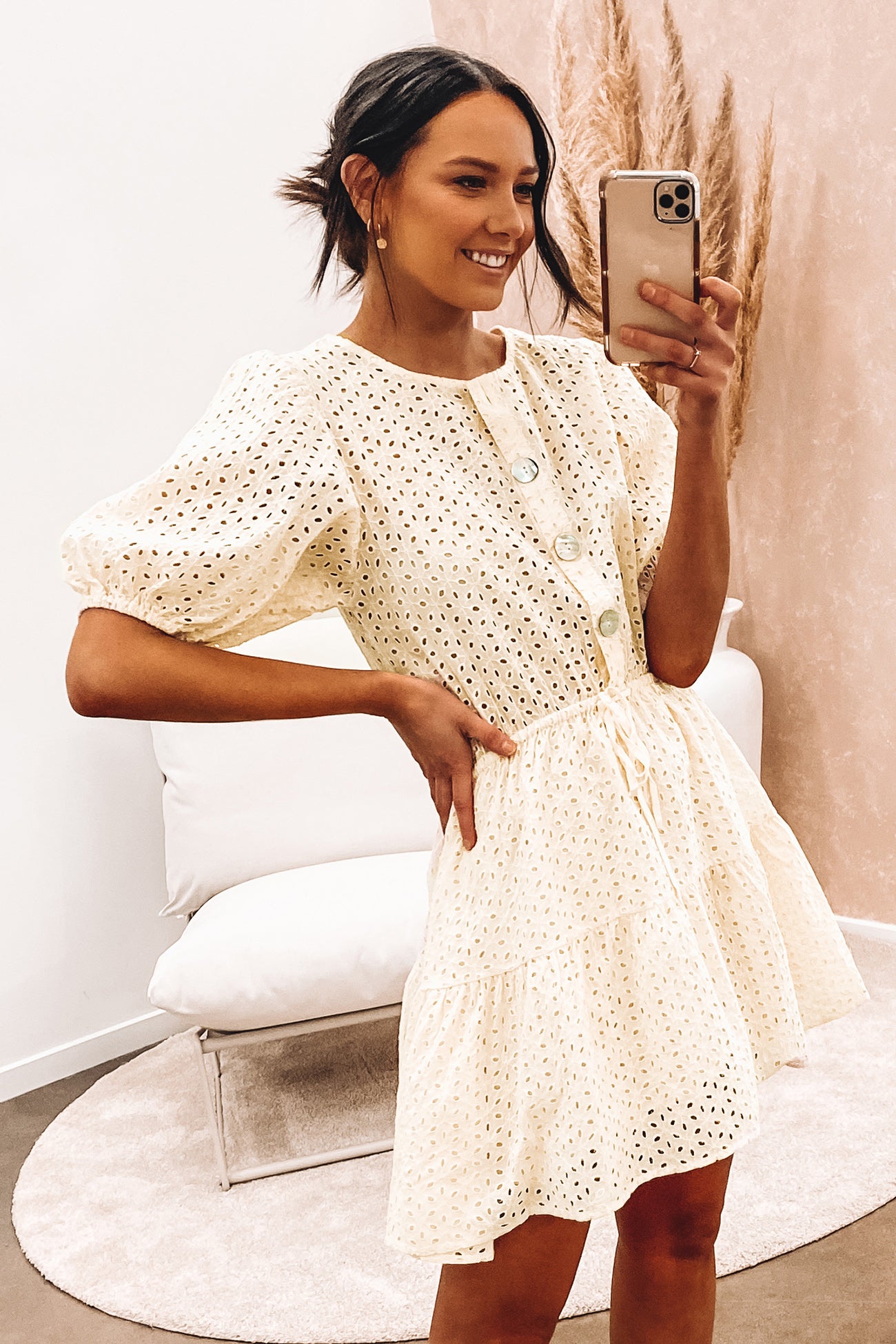 Jaxon Mini Dress Cream