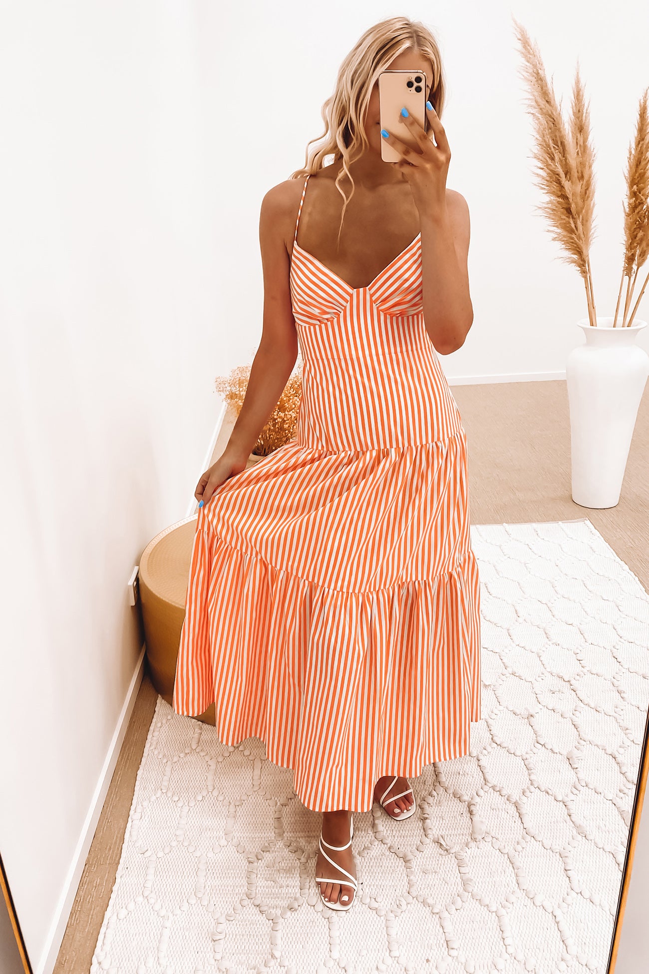 Jayde Maxi Dress Orange Stripe