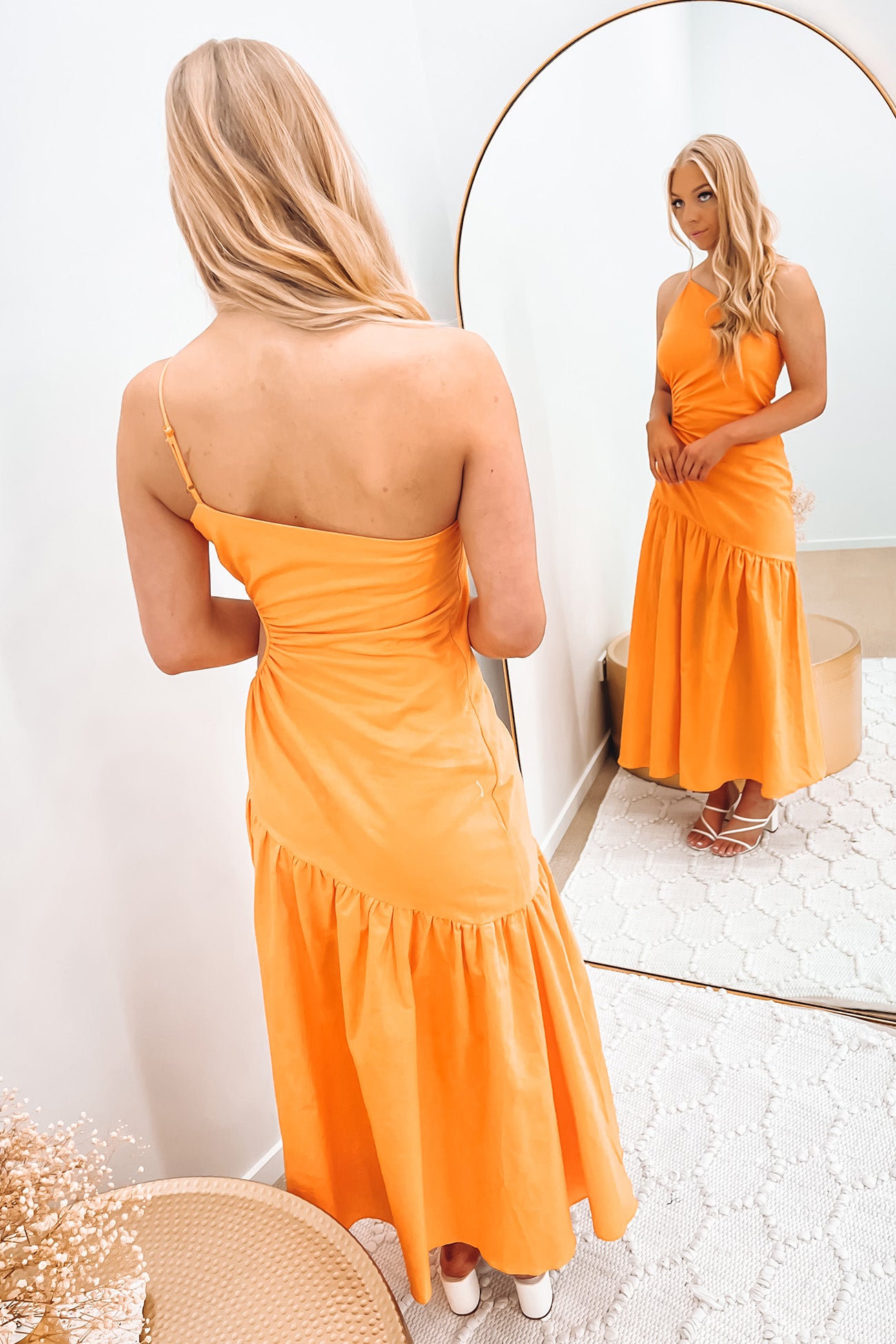 Julien Midi Dress Orange