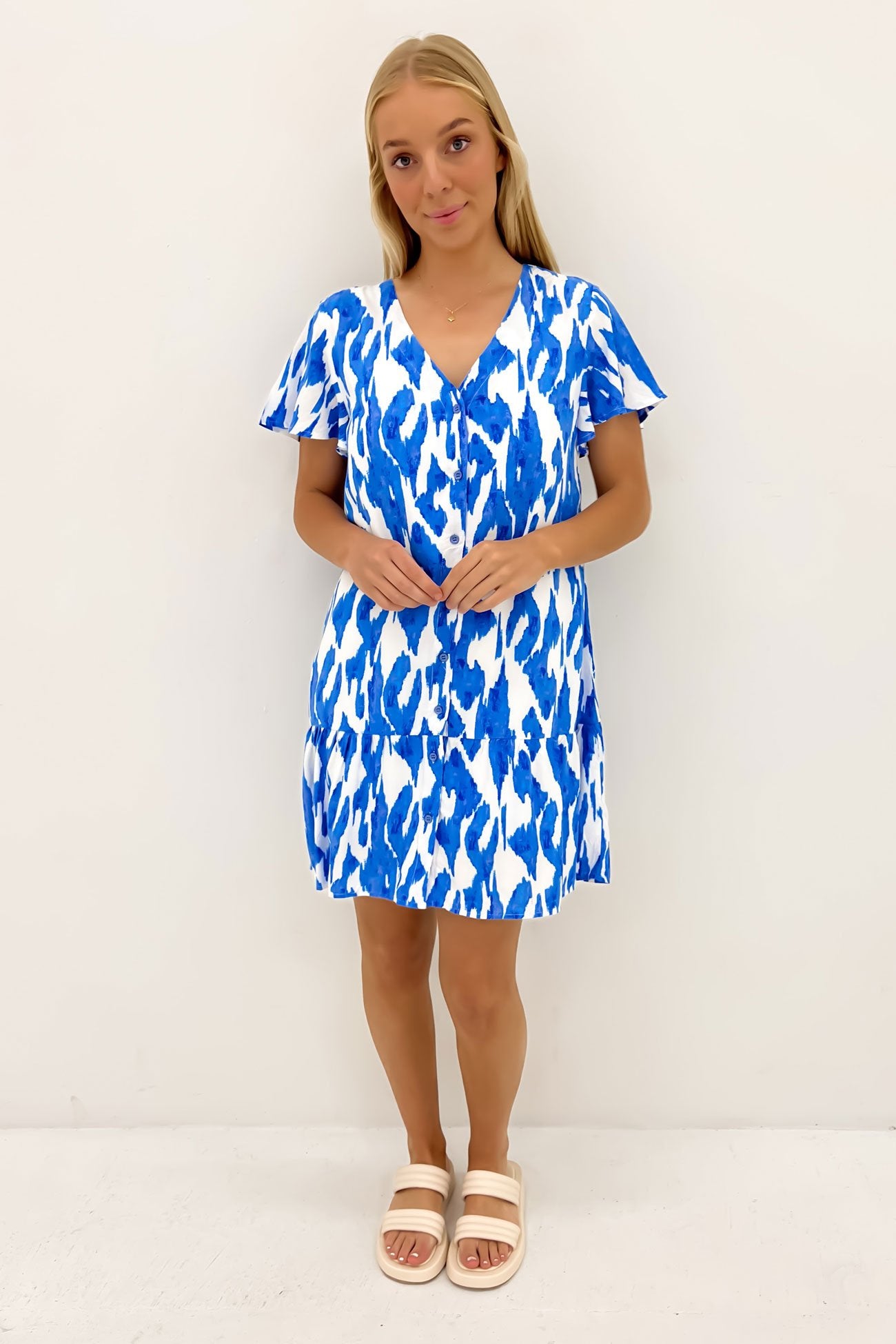 Kaiden Mini Dress Blue Lagoon