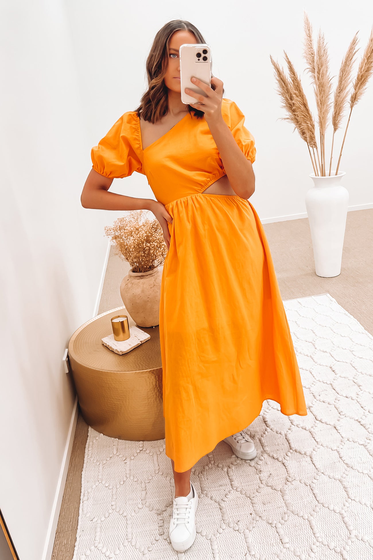 Kesha Midi Dress Orange