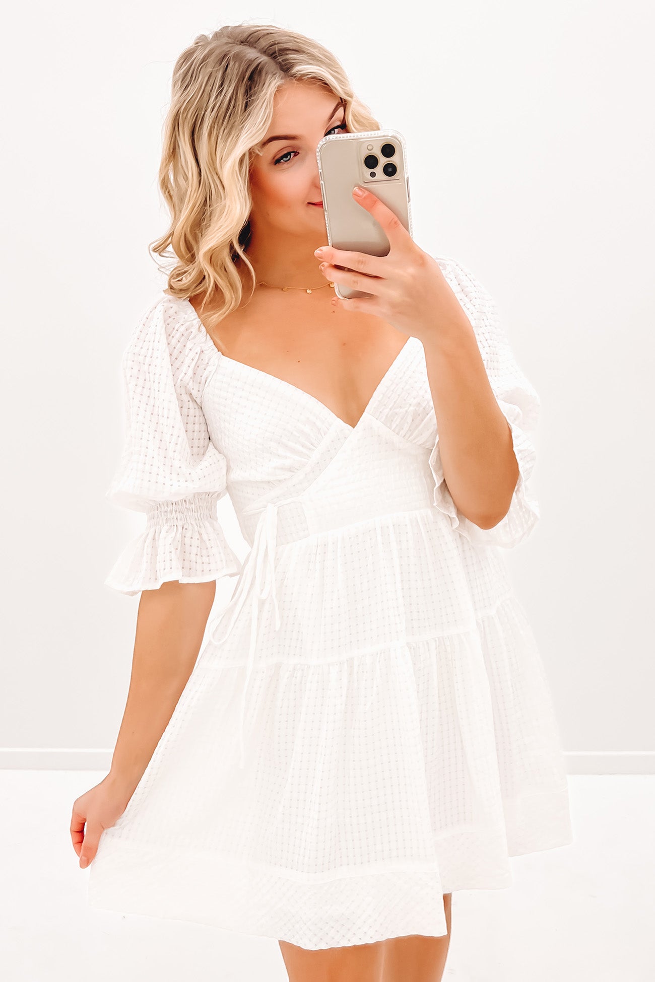 Khloe Mini Dress White