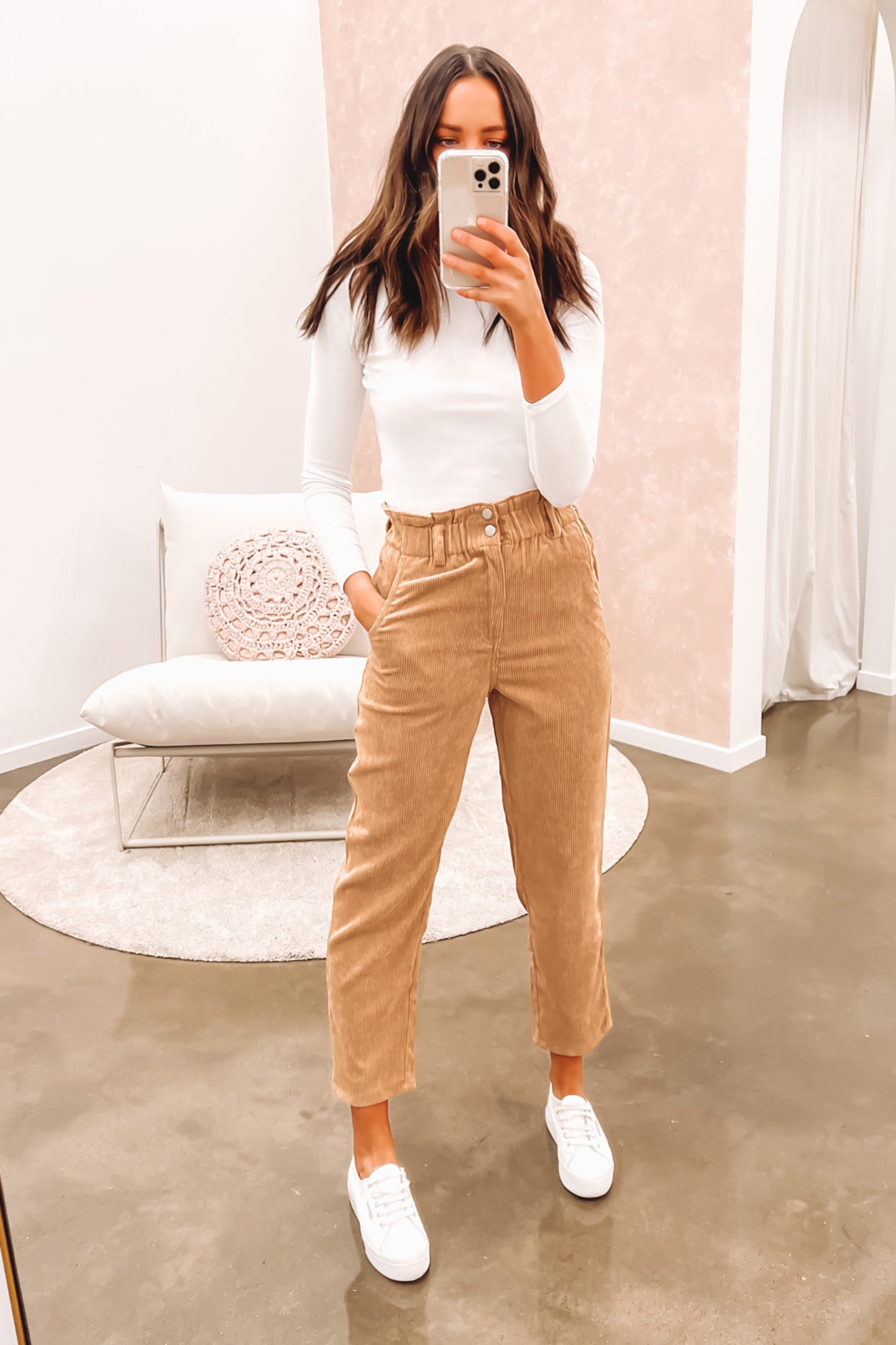 Kira Cord Pants Camel