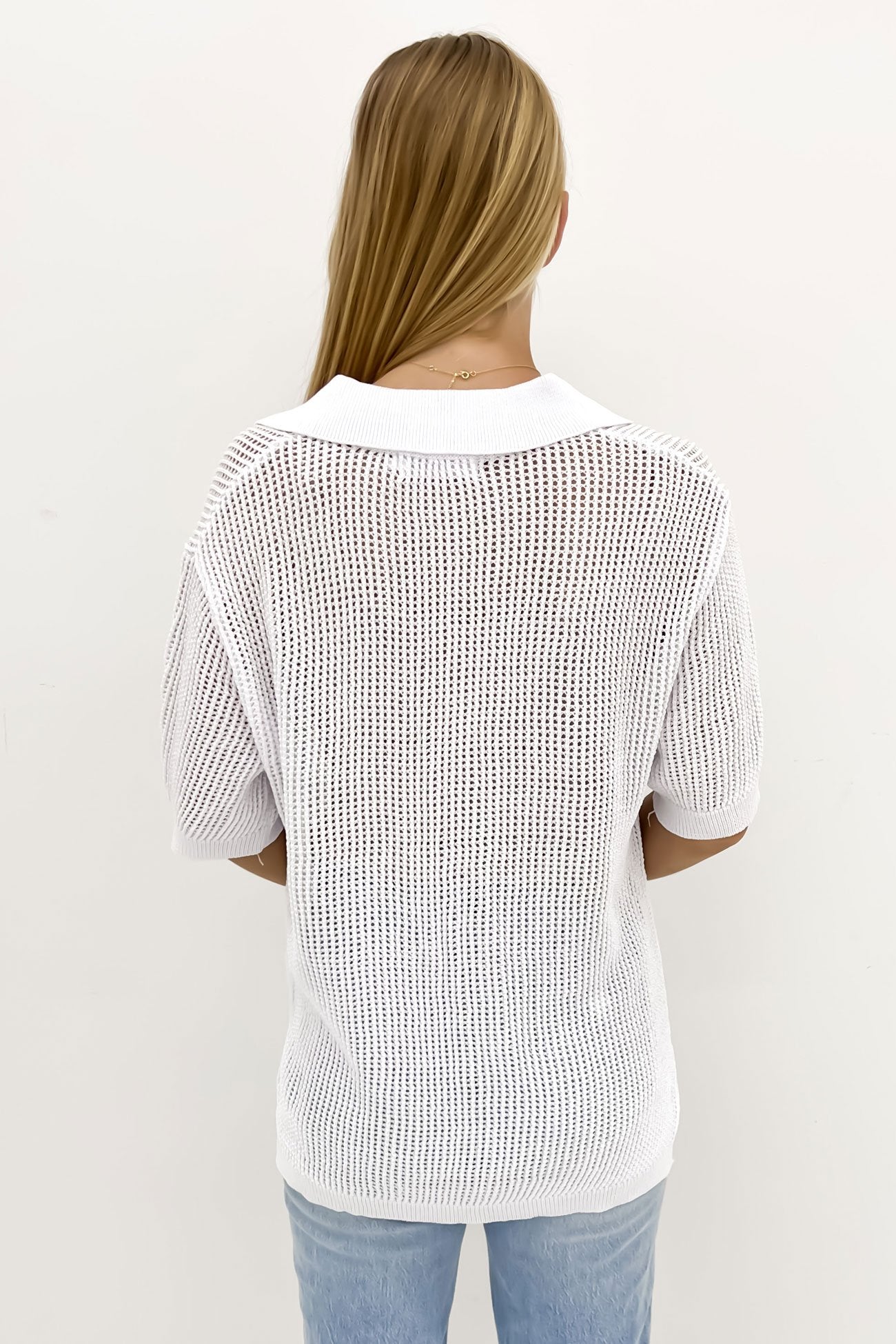 Kylah Knit Top White