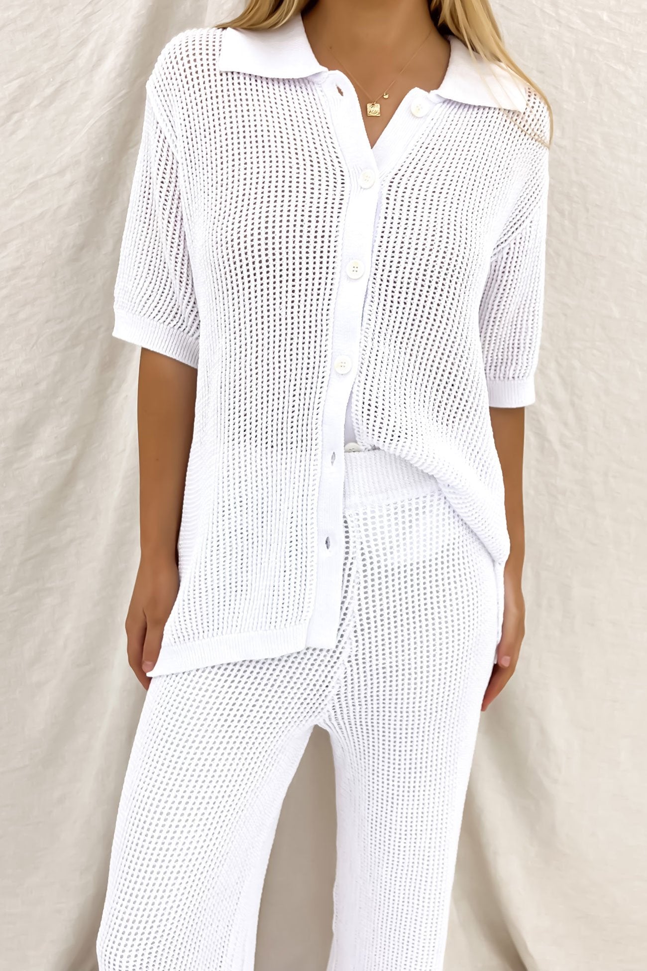 Kylah Knit Top White