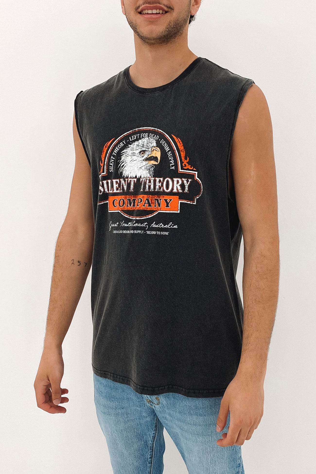 Left For Dead Muscle Tee Vintage Black