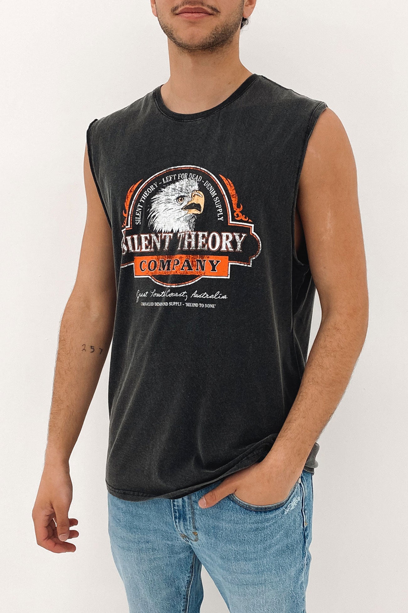 Left For Dead Muscle Tee Vintage Black