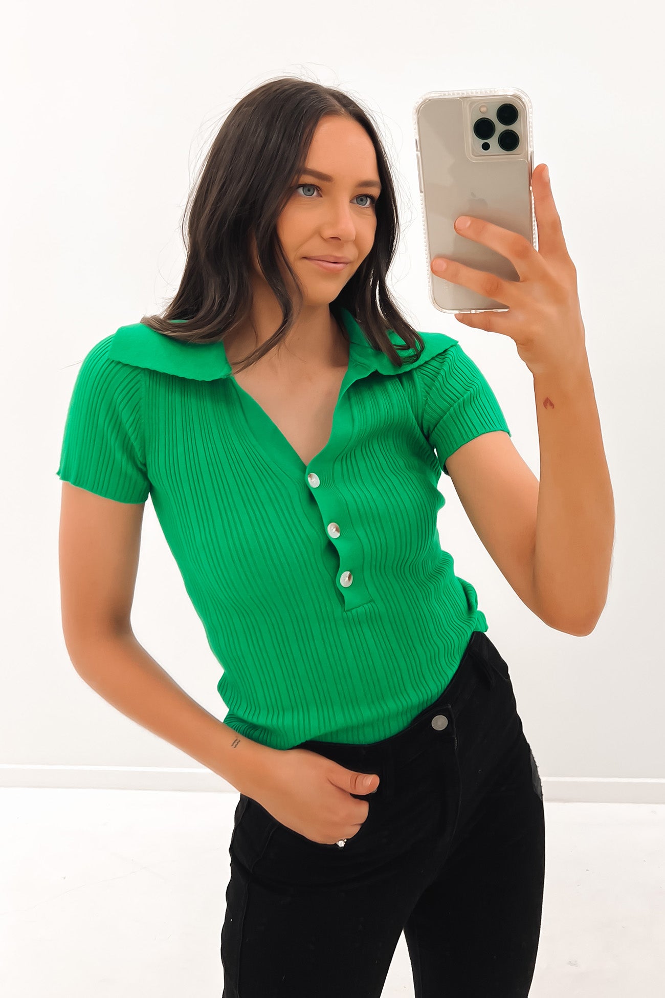Luna Top Green