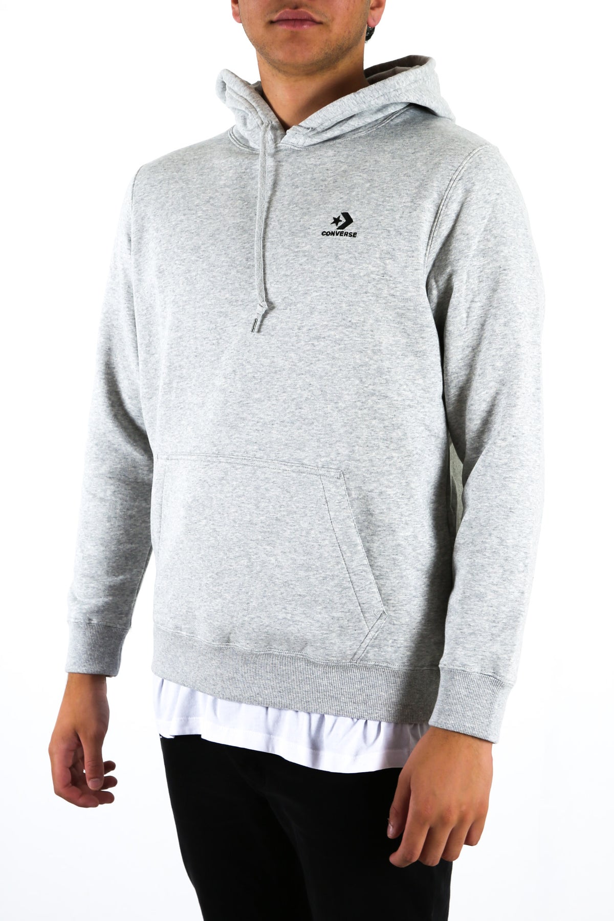 Star Chevron Hoodie Grey Marle