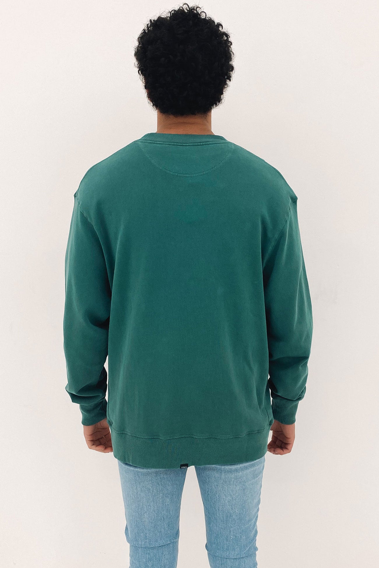 Minimal Thrills Oversize Crew Mallard Green