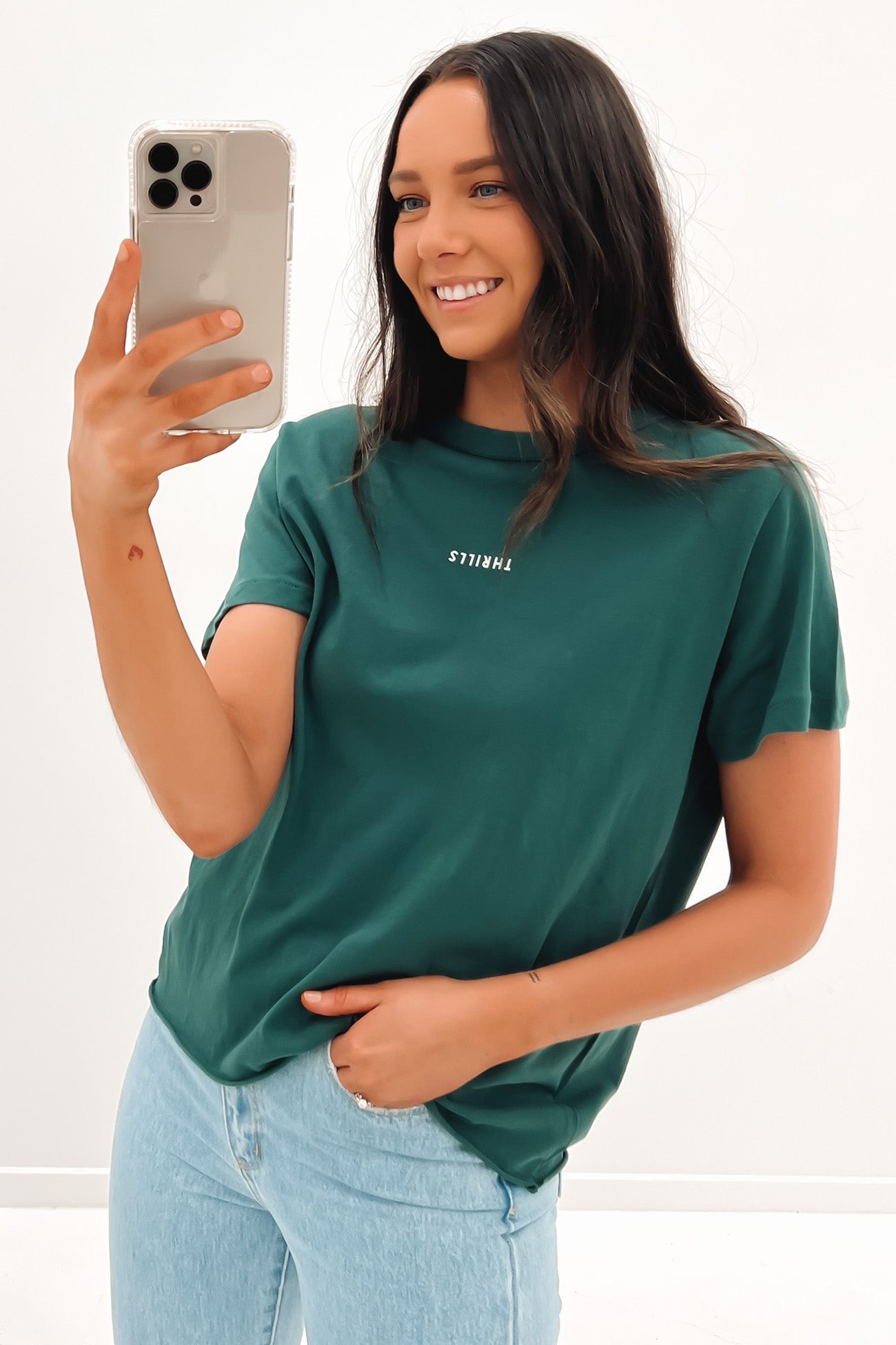 Minimal Thrills Relaxed Tee Mallard Green