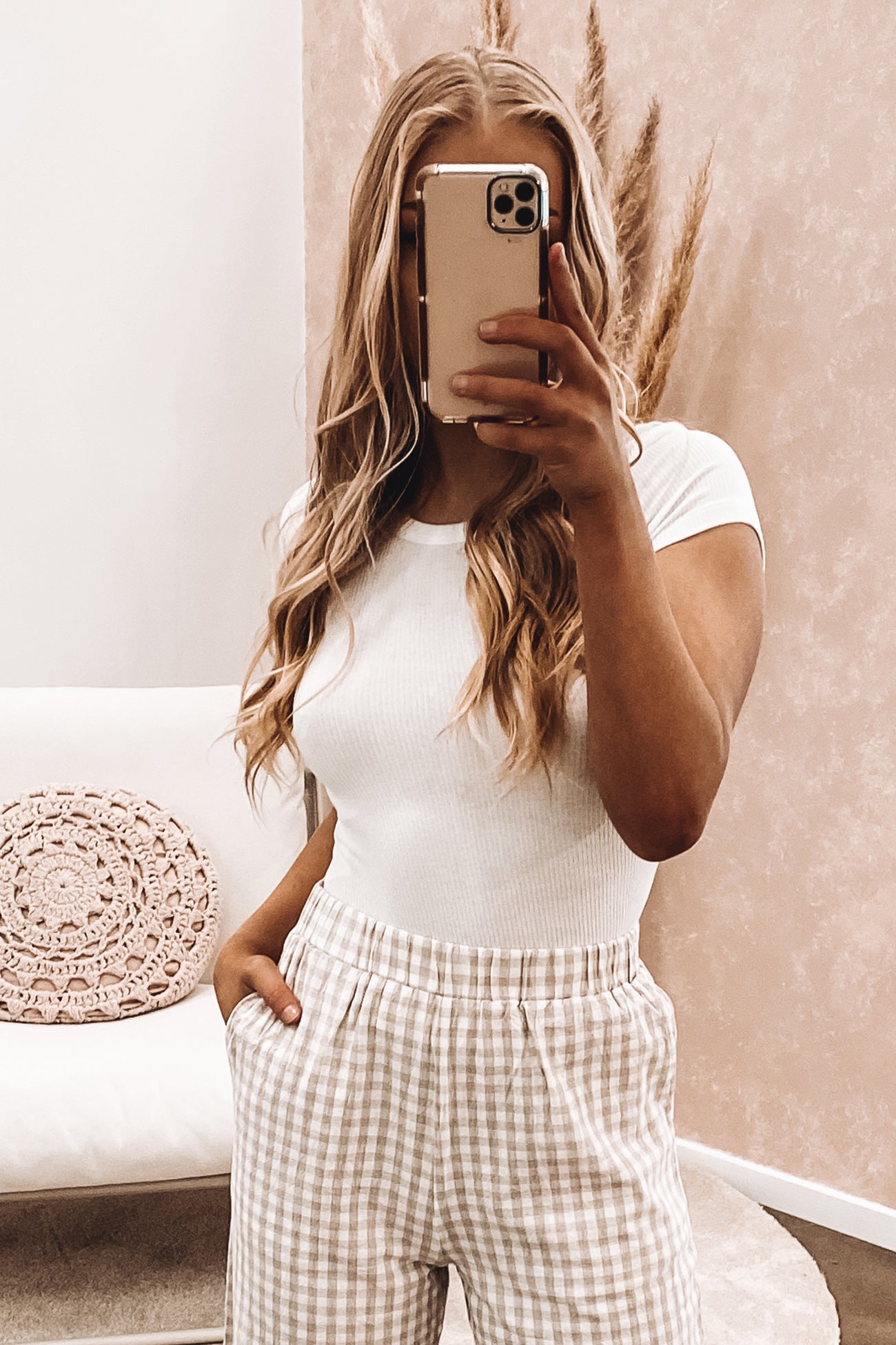 Monroe Rib Tee White