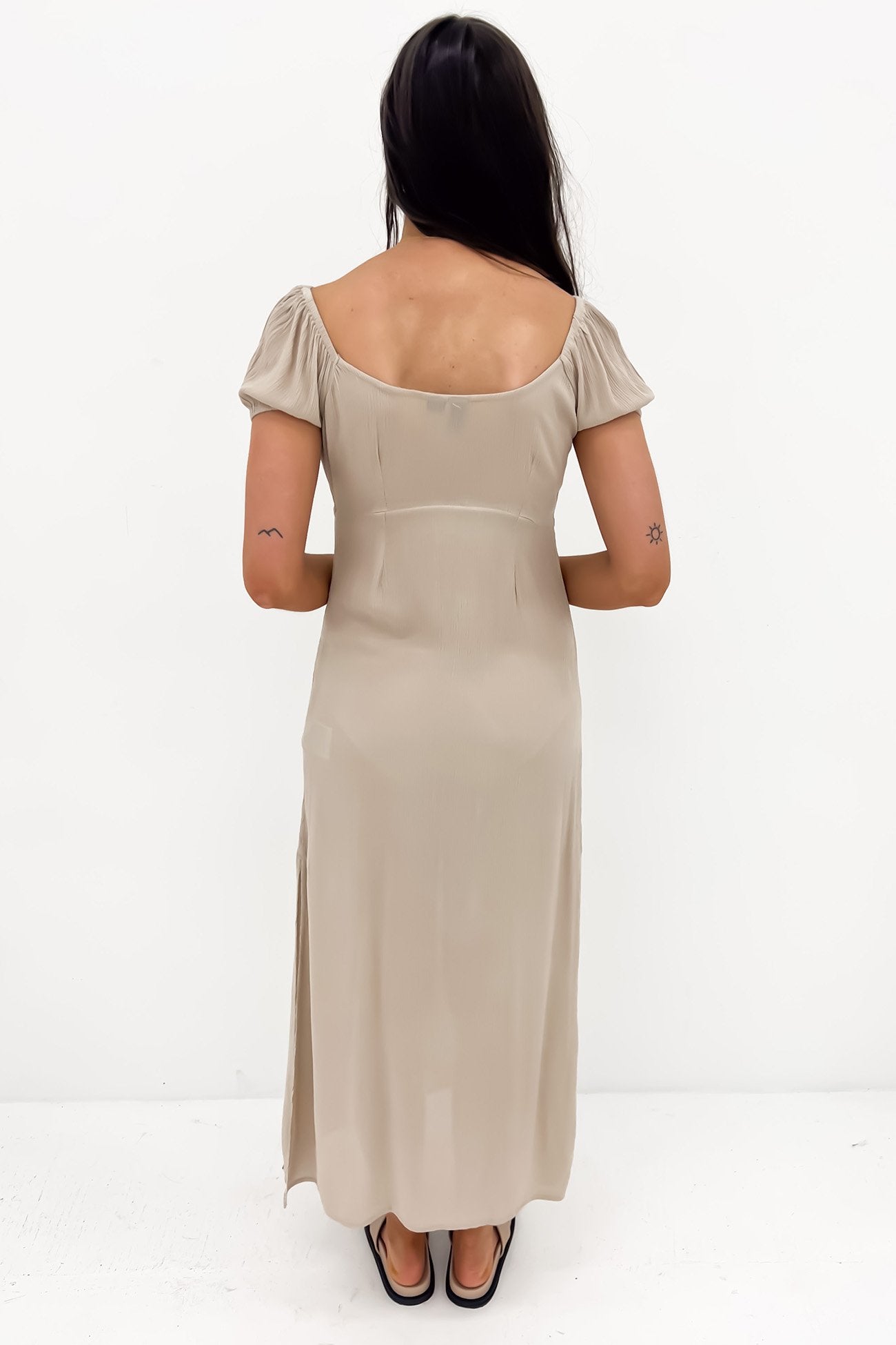 Moonblast Maxi Dress Taupe