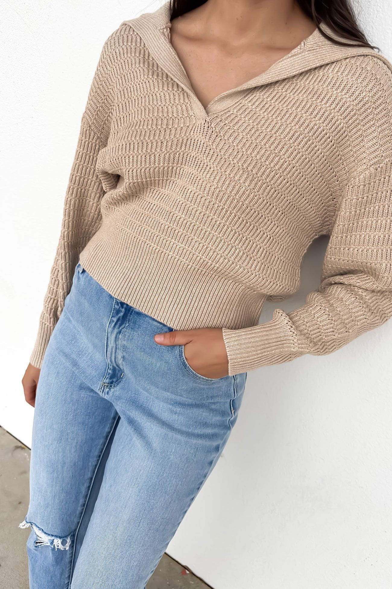 Nala Rugby Knit Latte