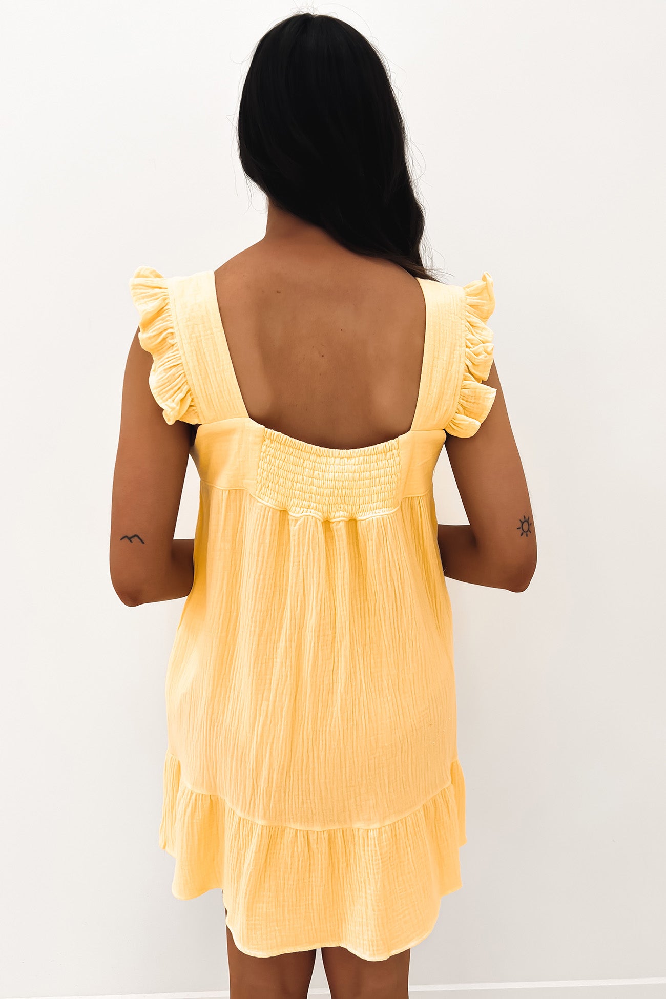 Nate Mini Dress Lemon