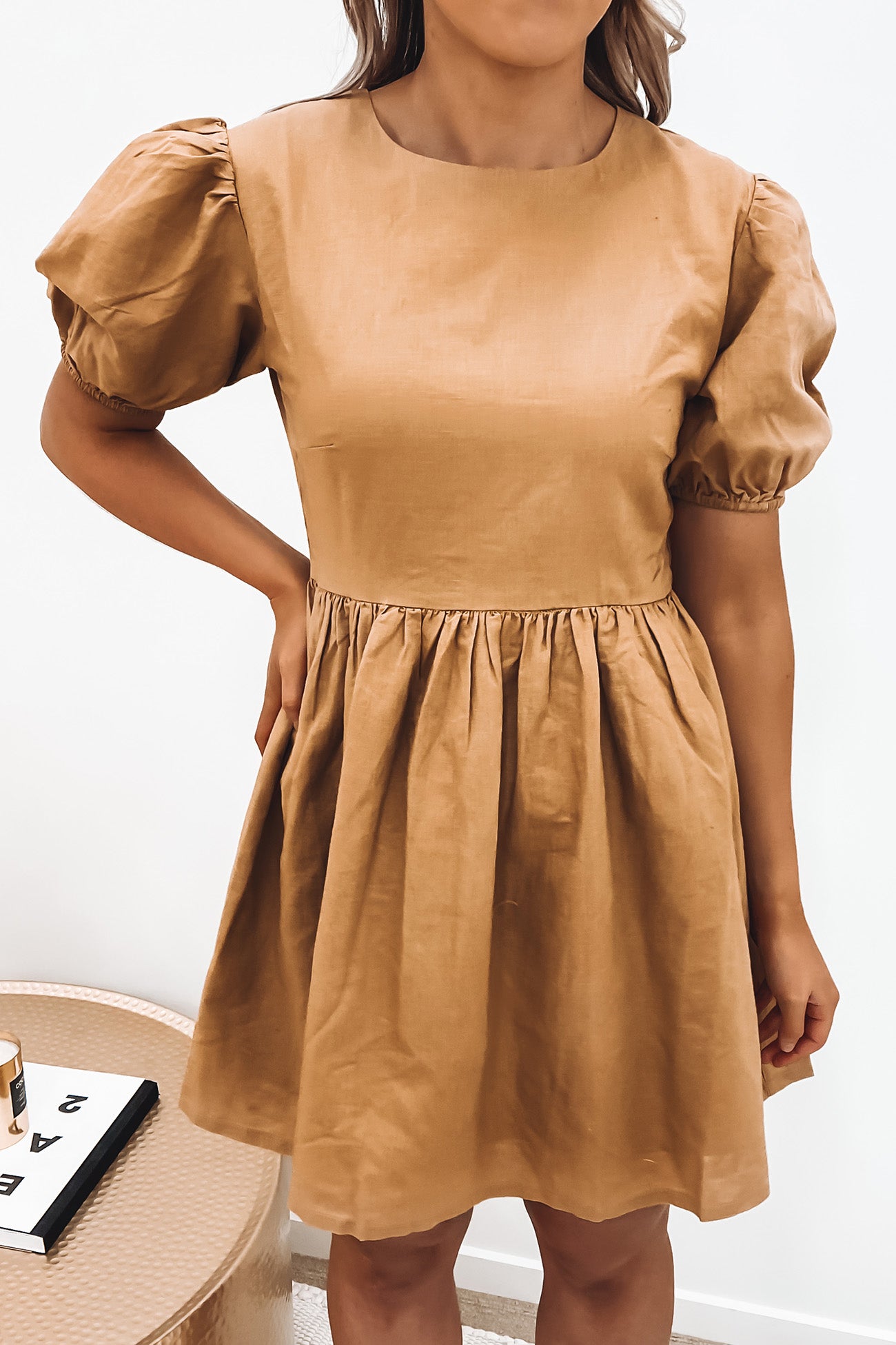 Nima Linen Mini Dress Oak