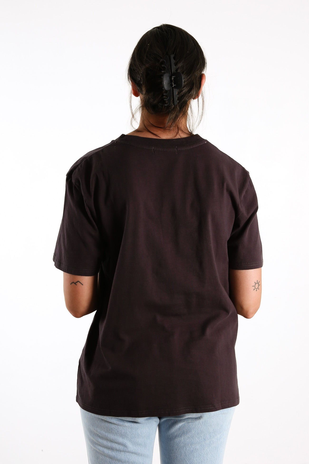 Nude Classics Slogan BF Tee Coal