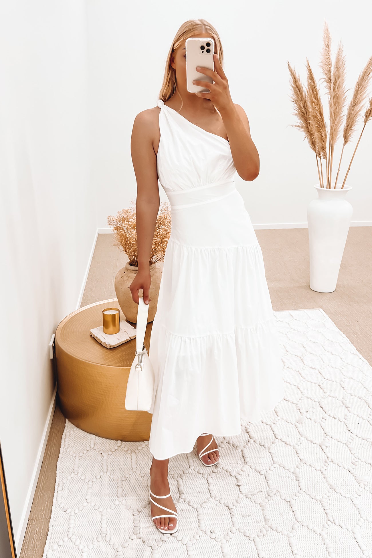 Oaklee Midi Dress White