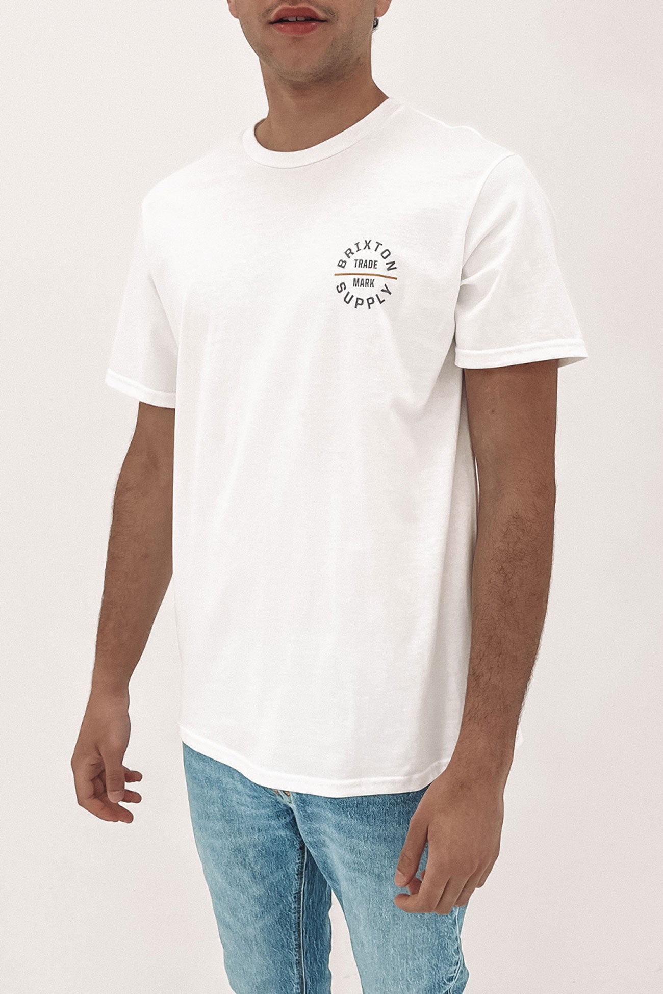 Oath V Short Sleeve Standard Tee White Grey Monarch