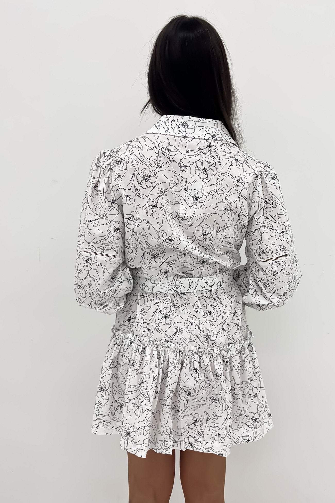 Osprey Mini Dress White Black