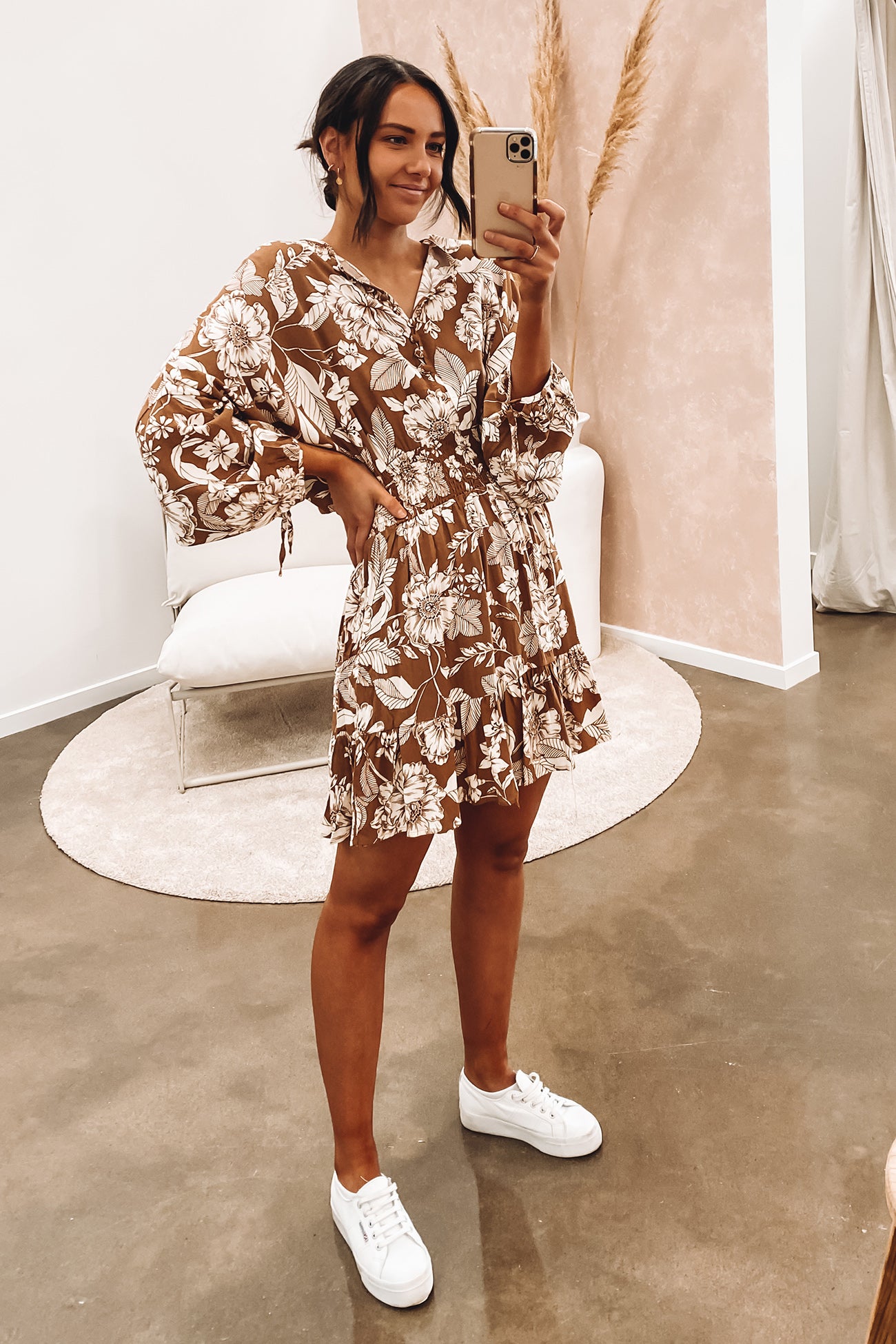 Otis Mini Dress Brown