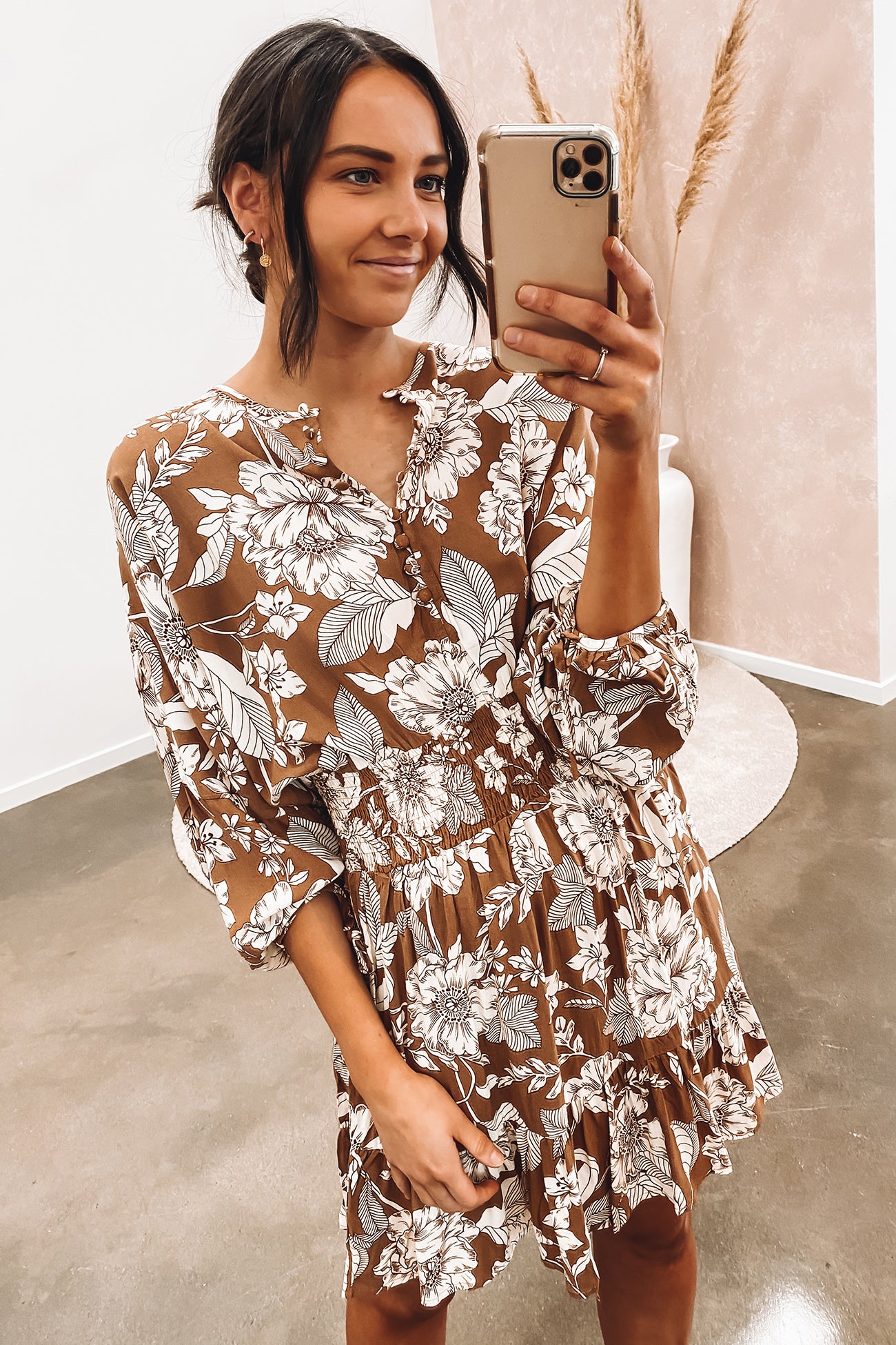 Otis Mini Dress Brown