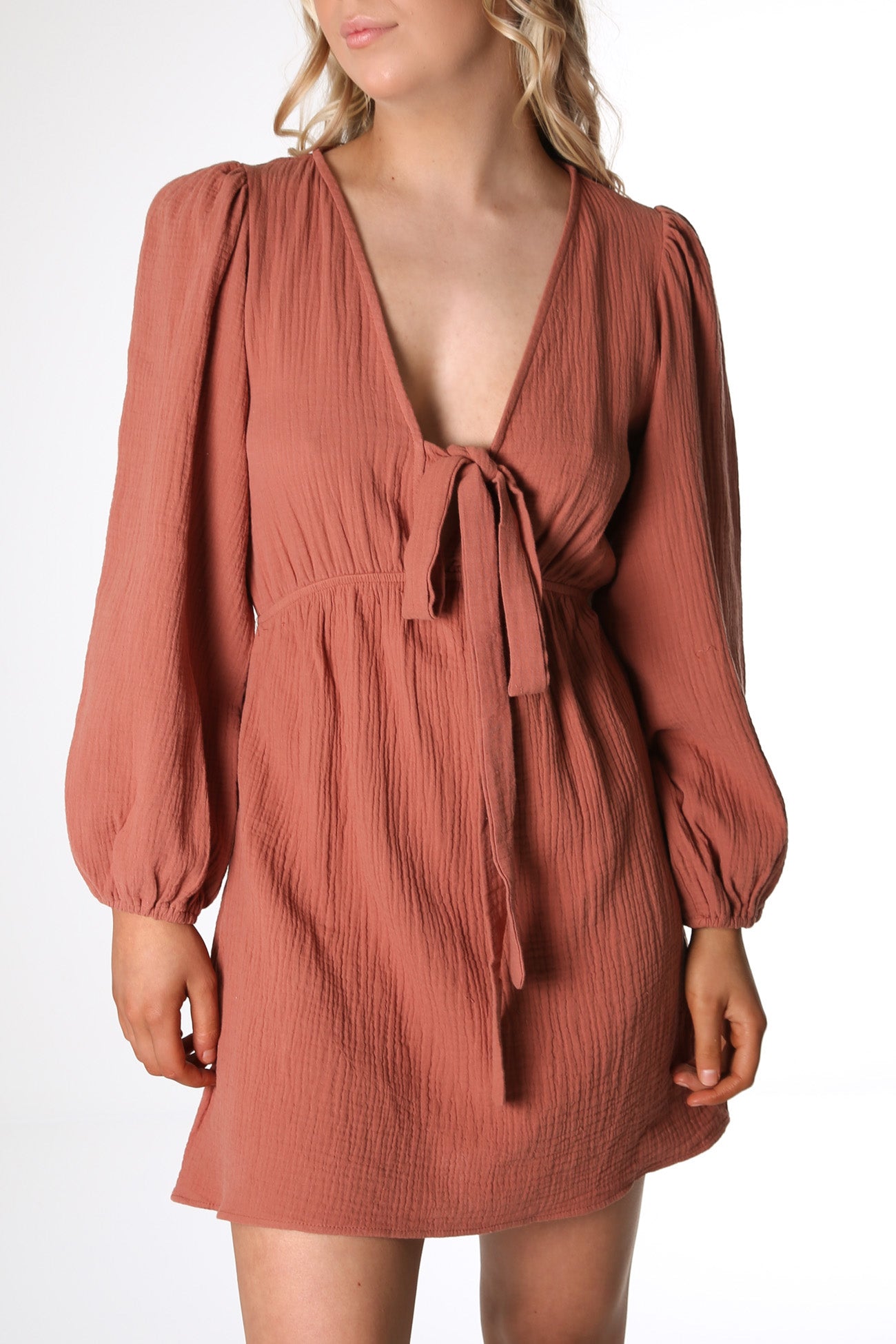 Owen Mini Dress Rust