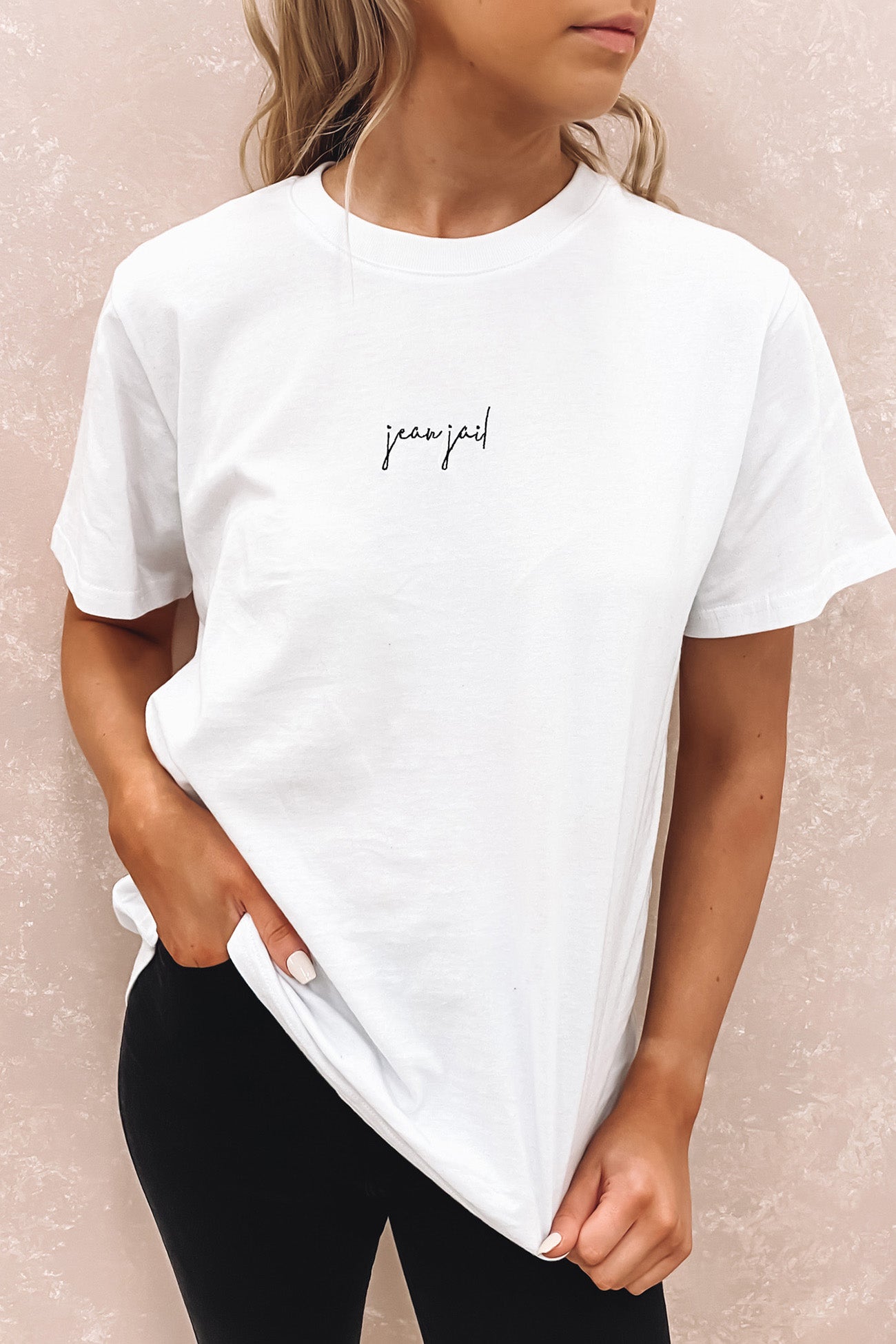 Parker Logo Tee White Black