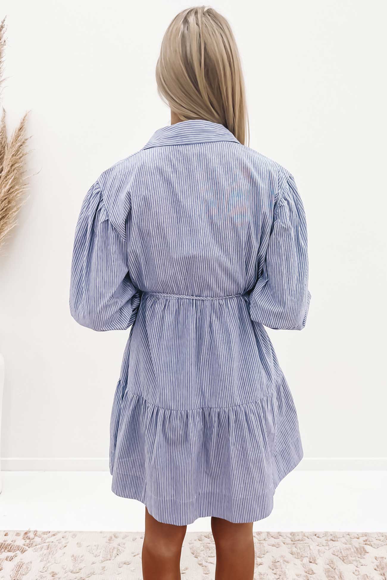 Peggy Mini Dress Navy Stripe