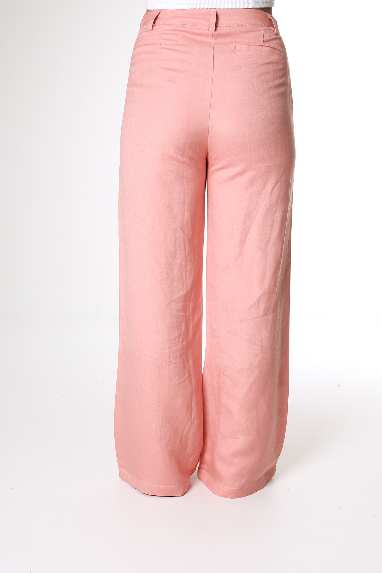 Perfection Tailored Wide Leg Pant Peach Pink
