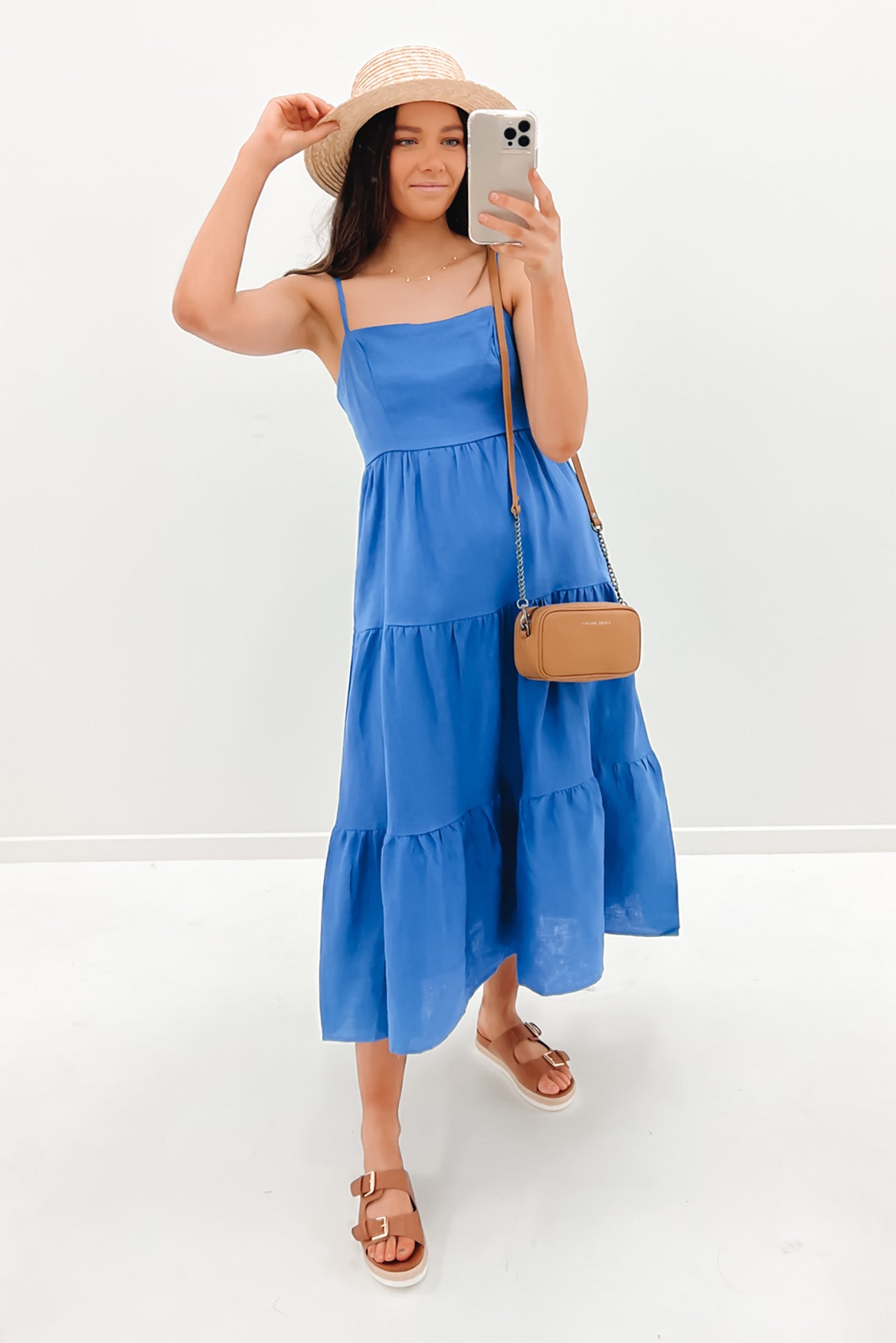 Pia Midi Dress Blue