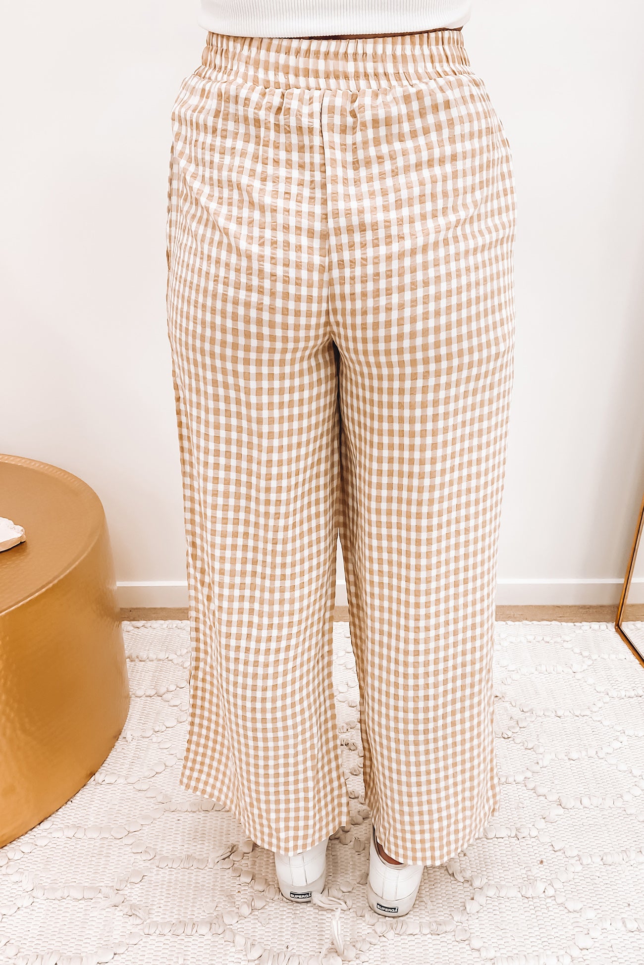 Pip Pant Beige Gingham