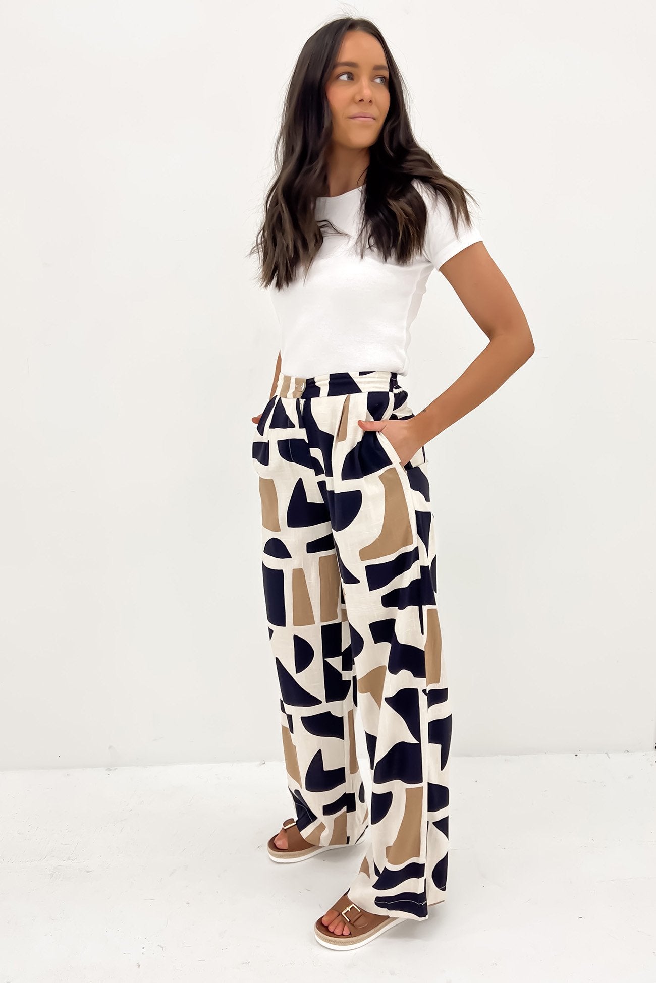 Pyper Pant Beige Multi