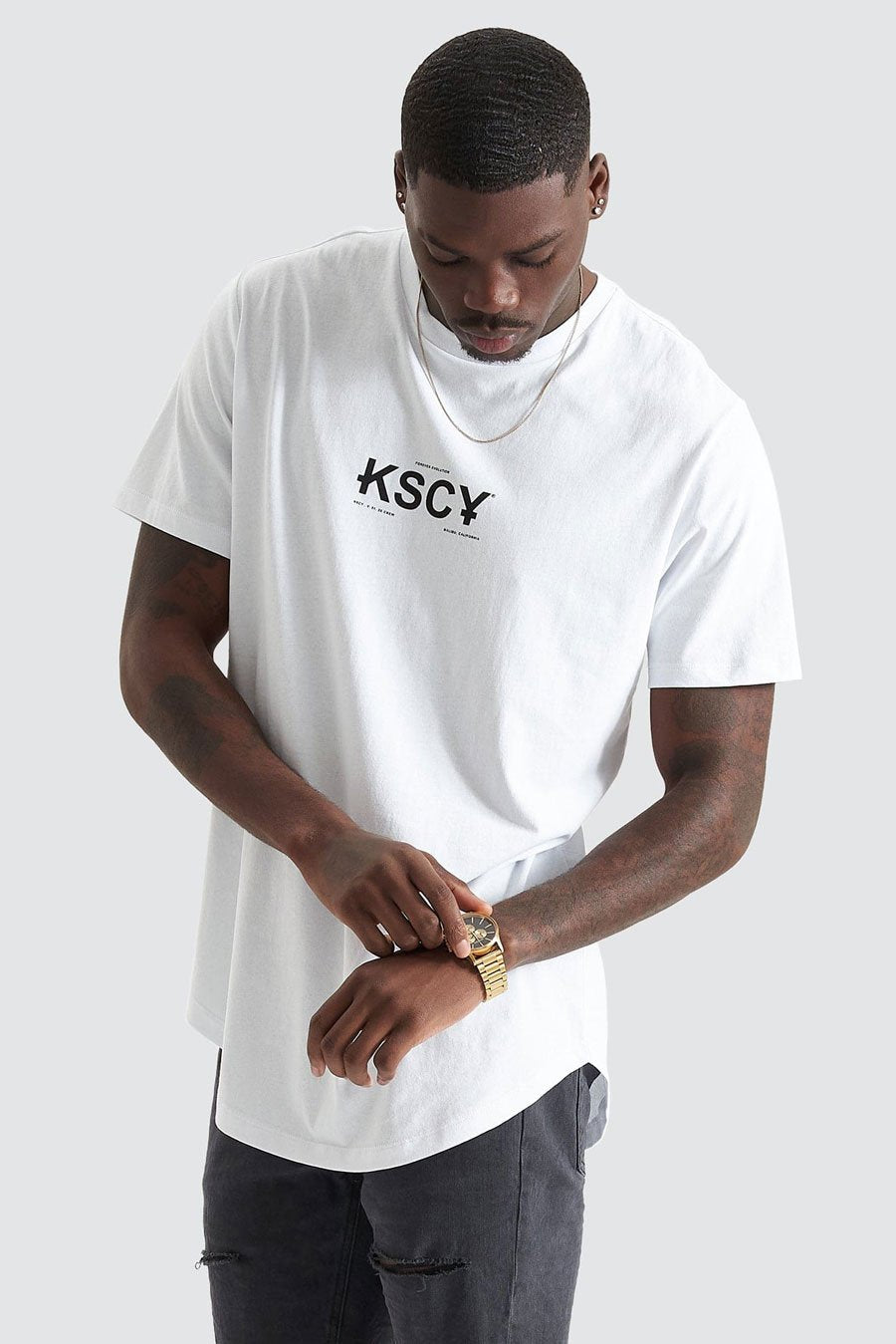 Raid Dual Curved Tee Optical White