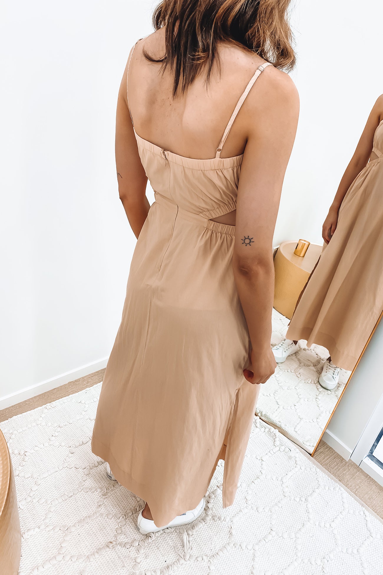 Rana Cut Out Maxi Dress Latte