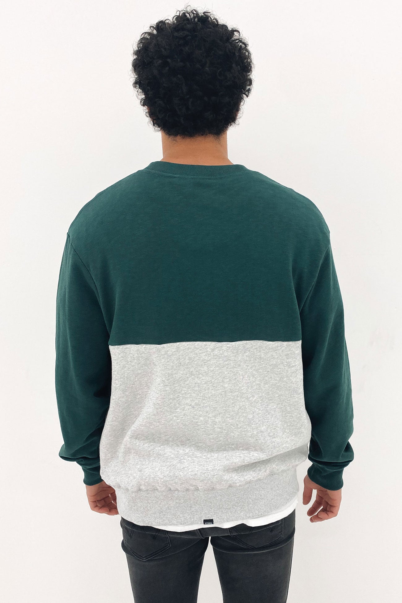 Recruit Oversize Panel Crew Snow Marle