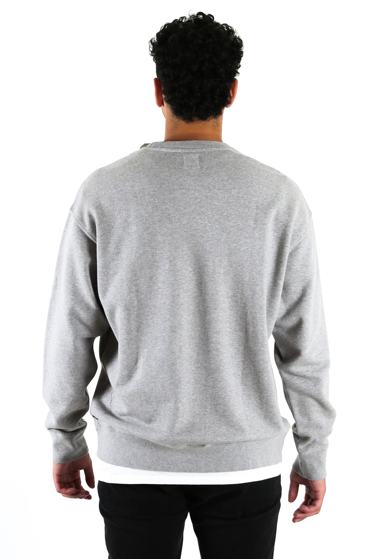 Relaxed Graphic Crew Neck Sweatshirt Grey Marle