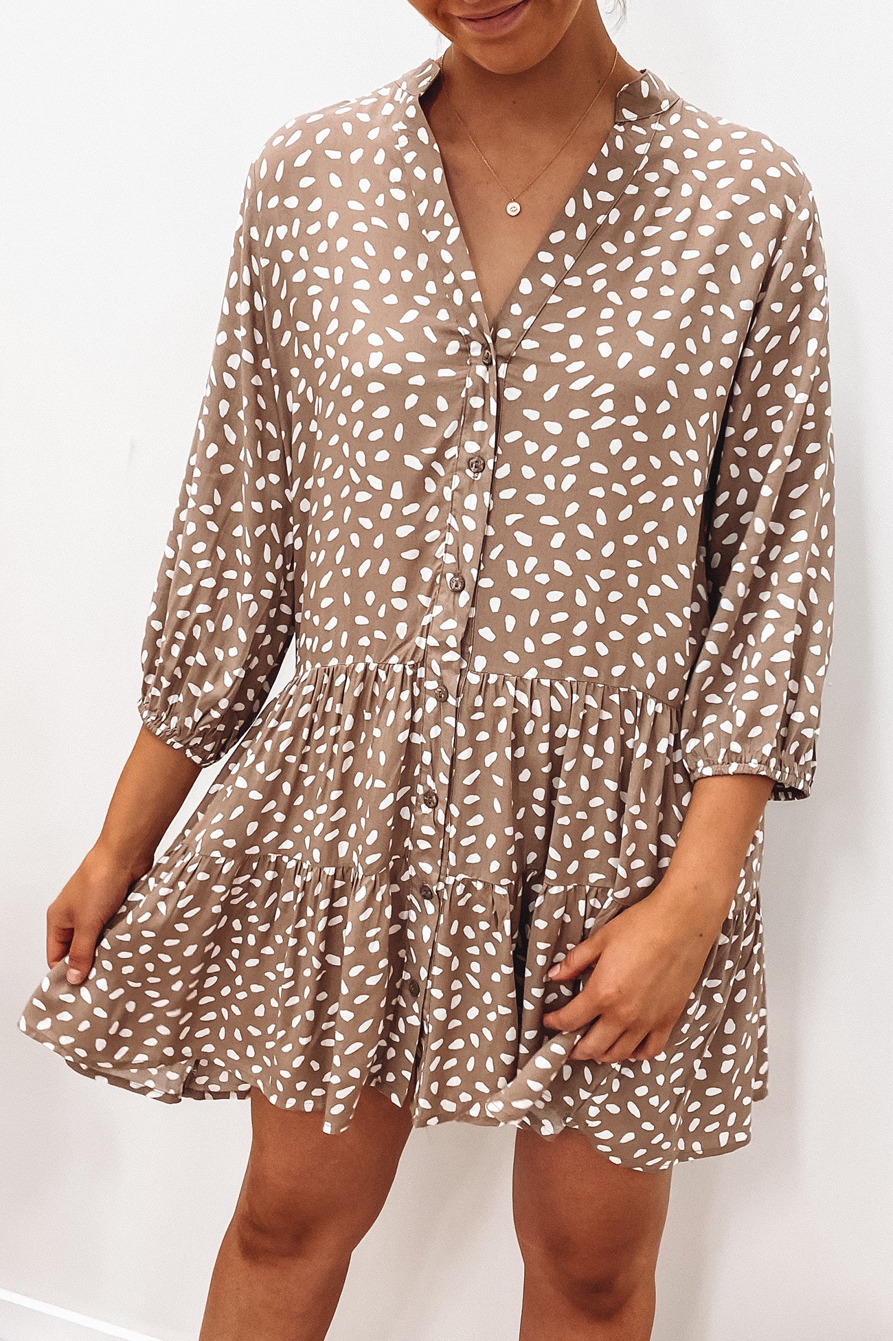 Right Time Dress Brown