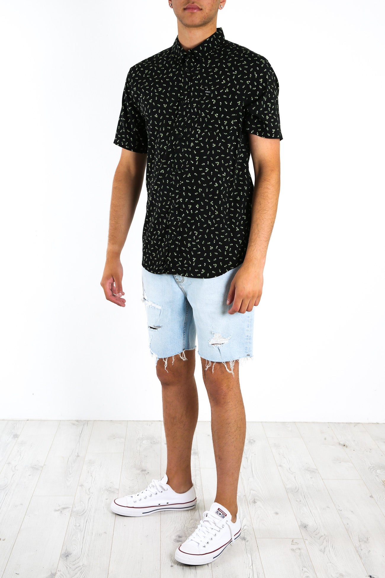 Scattered Short Sleeve Shirt Black