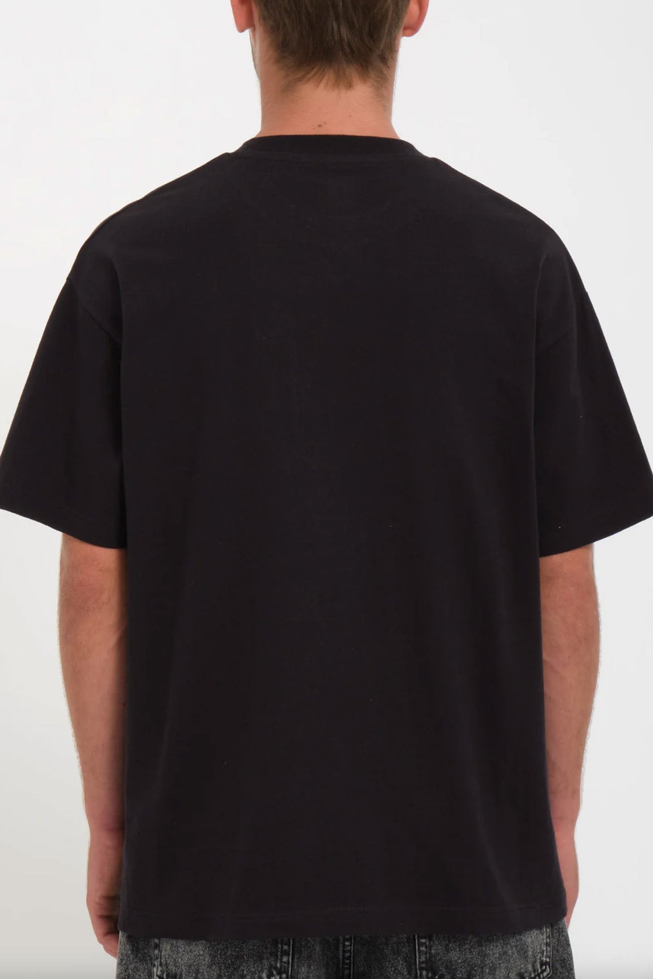 Ripple Stone Loose Short Sleeve Tee Black