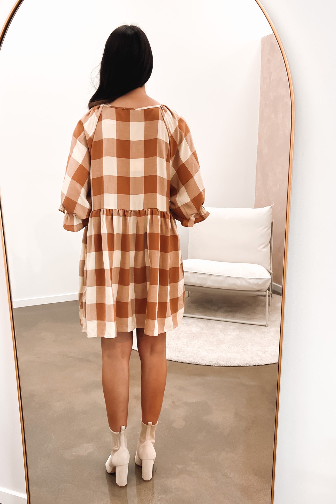 Skylar Mini Dress Tan