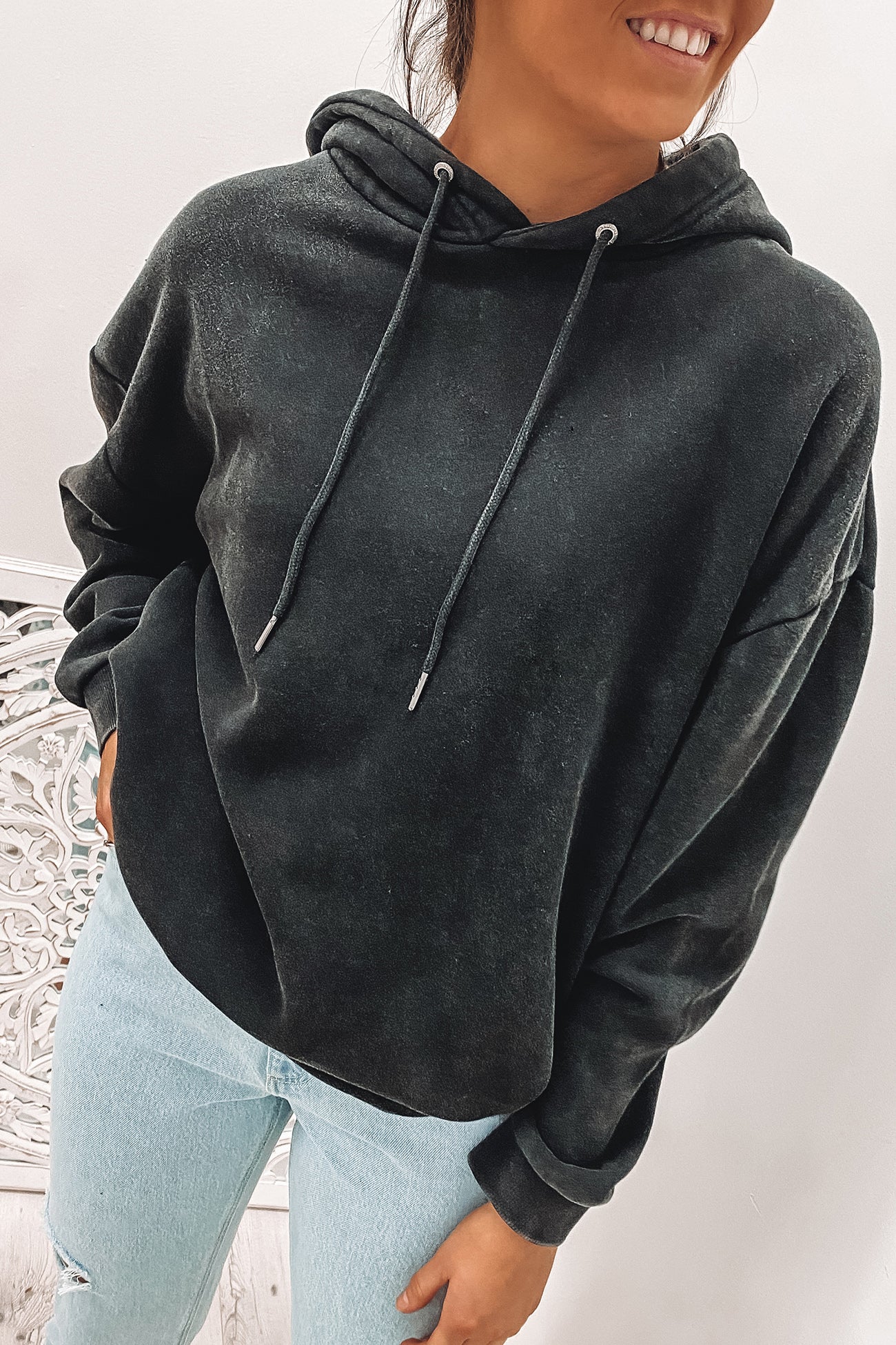 Standard Hoody Washed Black