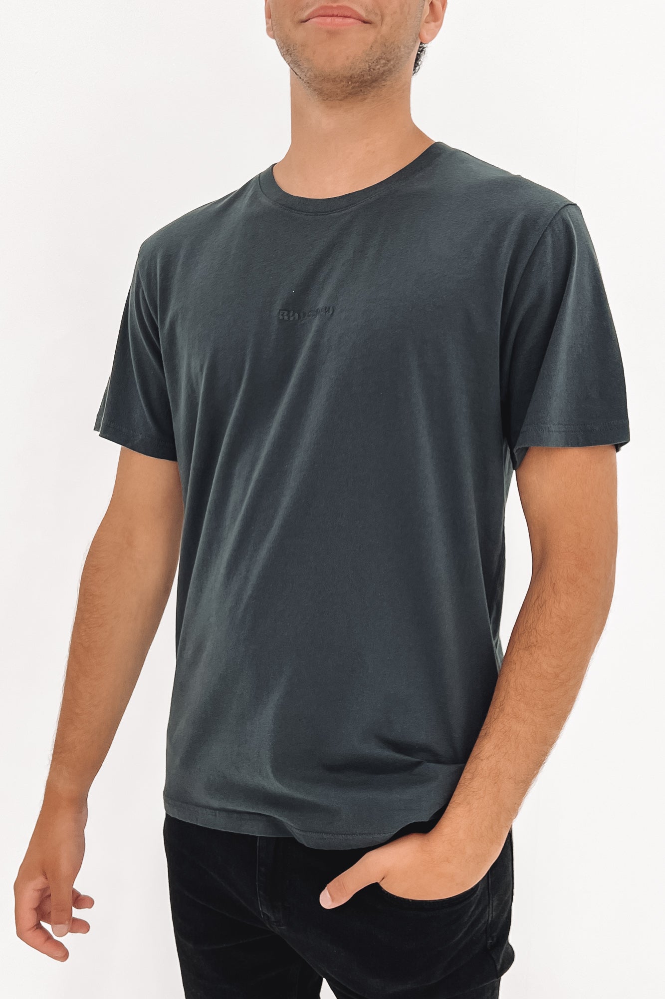 Strand Embroidered T-Shirt Storm Blue
