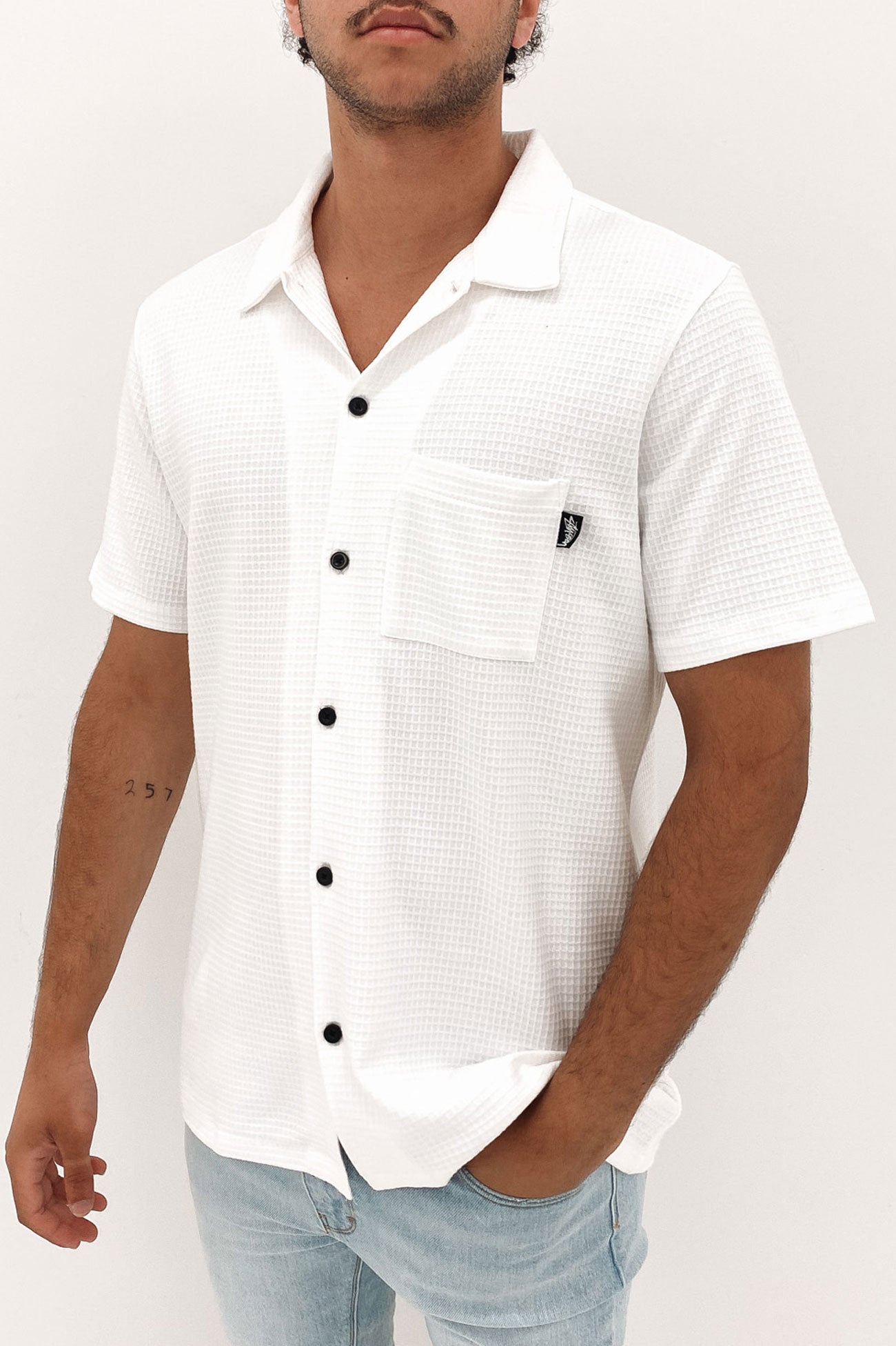 Stussy Waffle Shirt White