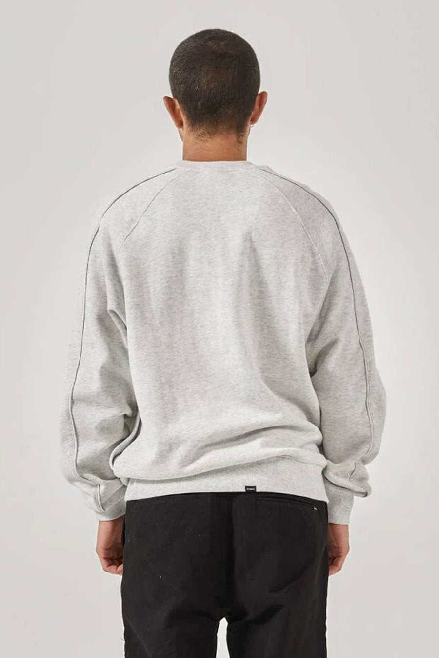 Superior Oversize Raglan Panel Crew White Marle